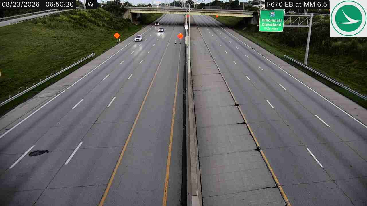 Columbus: I-670 EB at MM 6.5, E of Leonard Ave