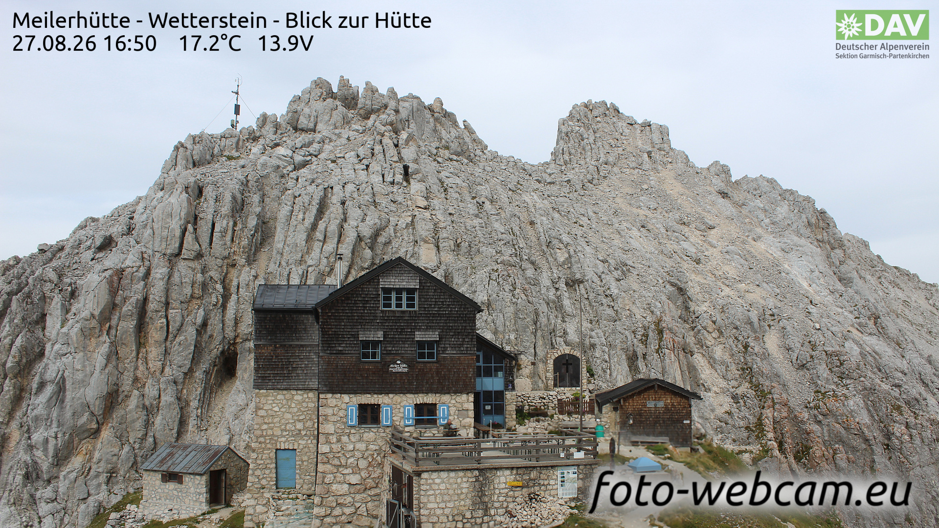 Webcam Garmisch-Partenkirchen: HD Panorama Meilerhütte Haus