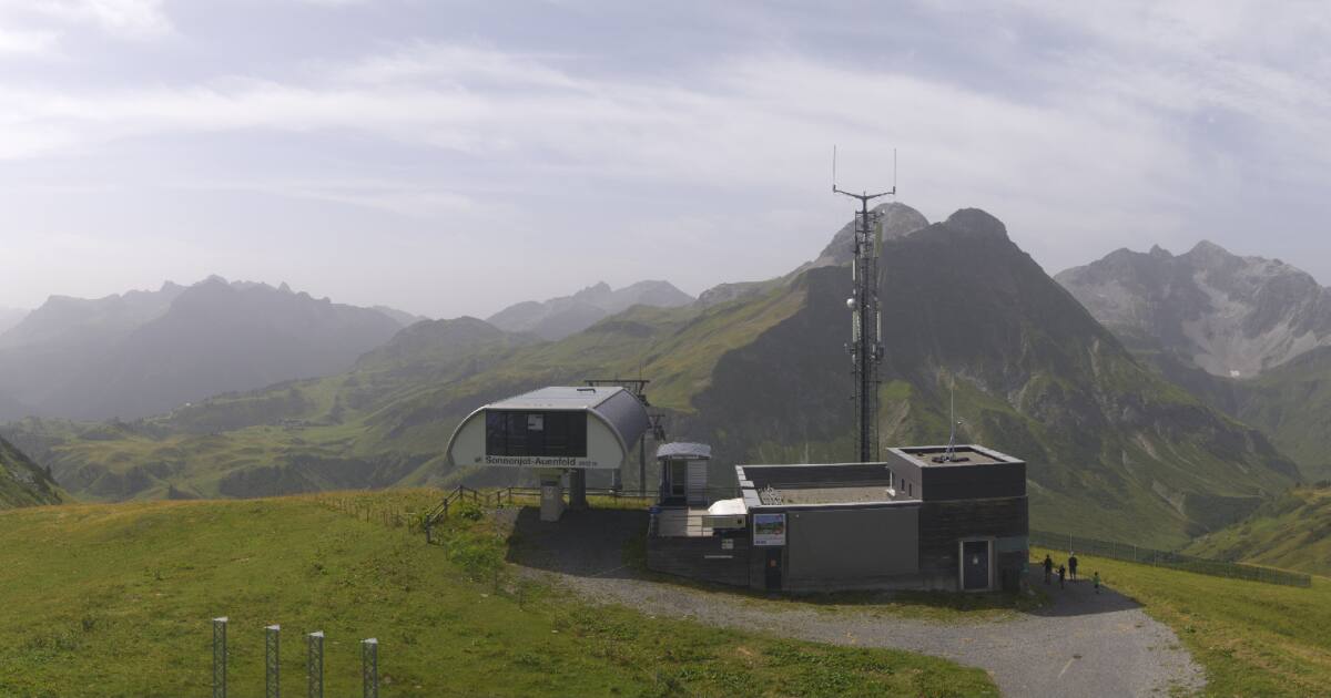 Webcam Warth: PANOMAX Skilifte Schröcken Bergstation