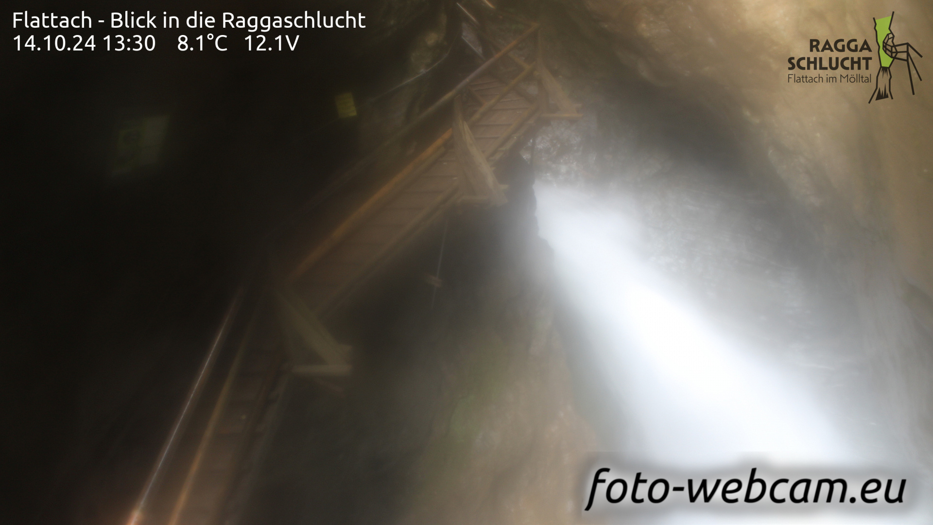 Webcam Flattach: HD Panorama Raggaschlucht