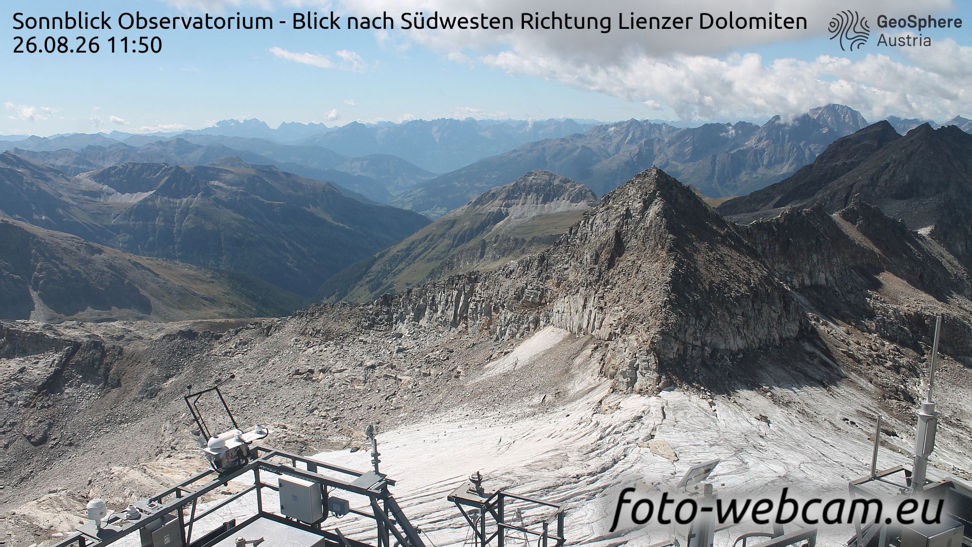 Schachnern: Sonnblick Observatorium - Blick nach Südwesten Richtung Lienzer Dolomiten