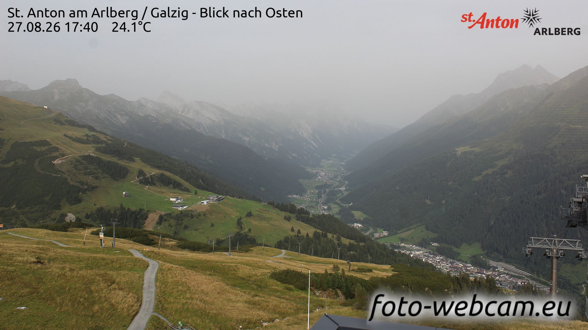 Gemeinde Sankt Anton am Arlberg: St. Anton am Arlberg - Galzig - Blick nach Osten