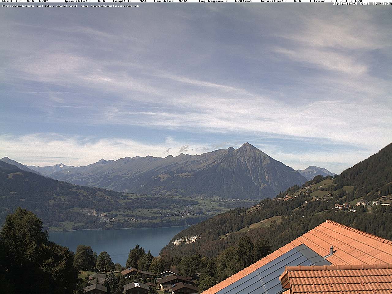 Webcam Waldegg: swissmountainview.ch: View onto Lake Thun