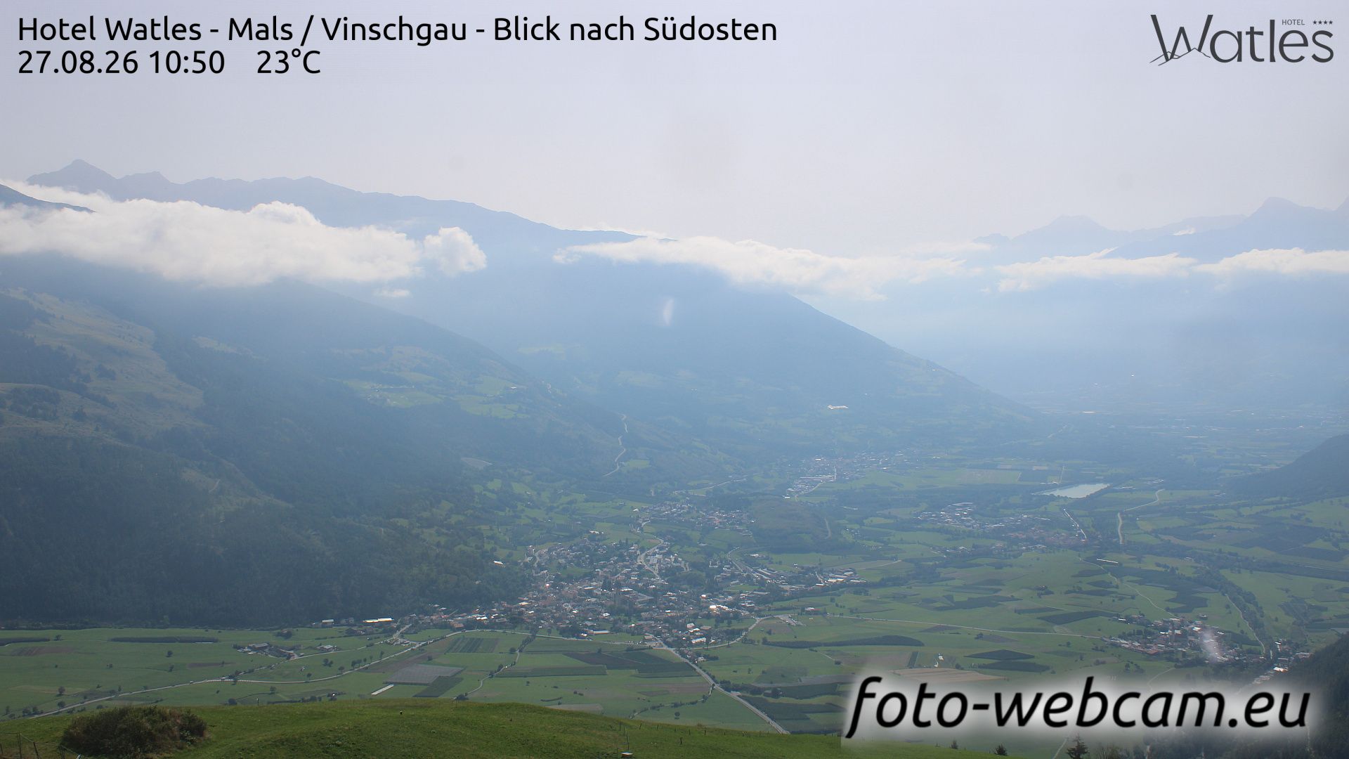 Pramajur - Pramaggiore: Hotel Watles - Mals - Vinschgau - Blick nach Südosten