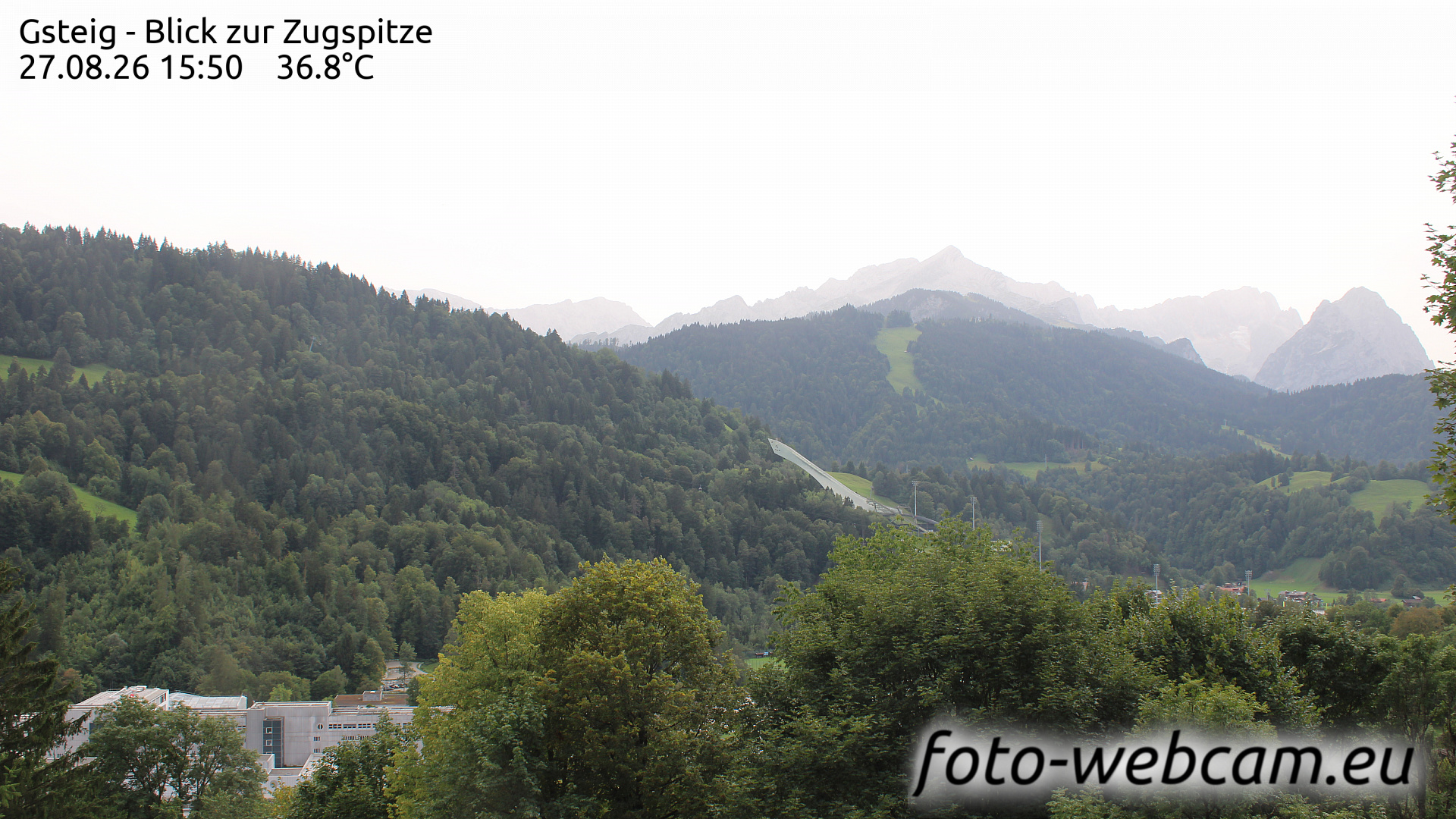 Webcam Garmisch-Partenkirchen: HD Panorama Gsteig