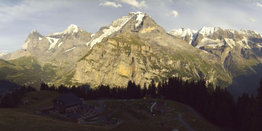Webcam Mürren: roundshot 360° Panorama Allmendhubel