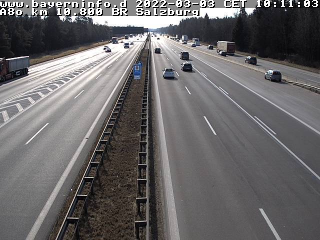 Webcam Brunnthal: A8 München - Salzburg (A)