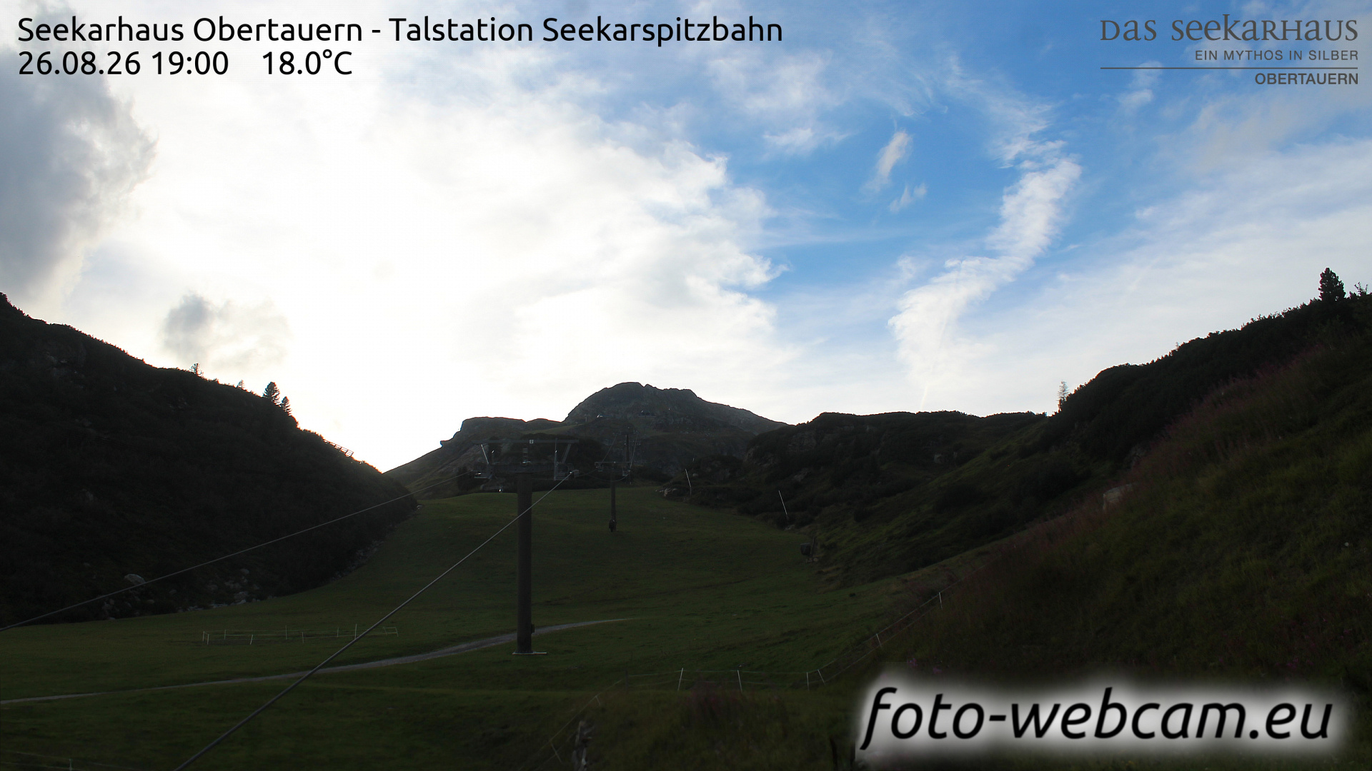 Webcam Obertauern: HD Panorama Seekarspitz Tal