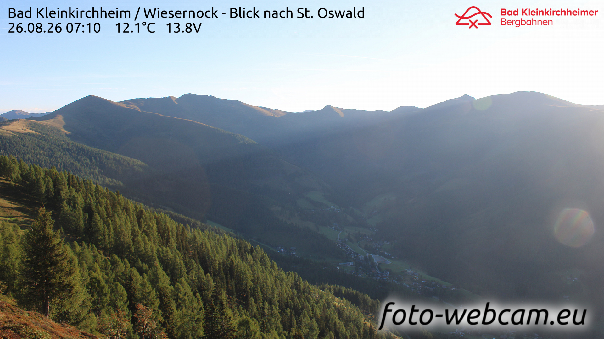 Webcam Bad Kleinkirchheim: HD Panorama BKK - Wiesernock