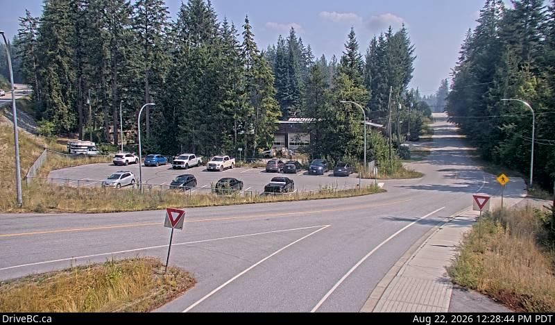 Area E › East: Hwy 3A & Hwy 31 at Busk Road near the Balfour inland ferry terminal entrance, looking at ferry parking lot