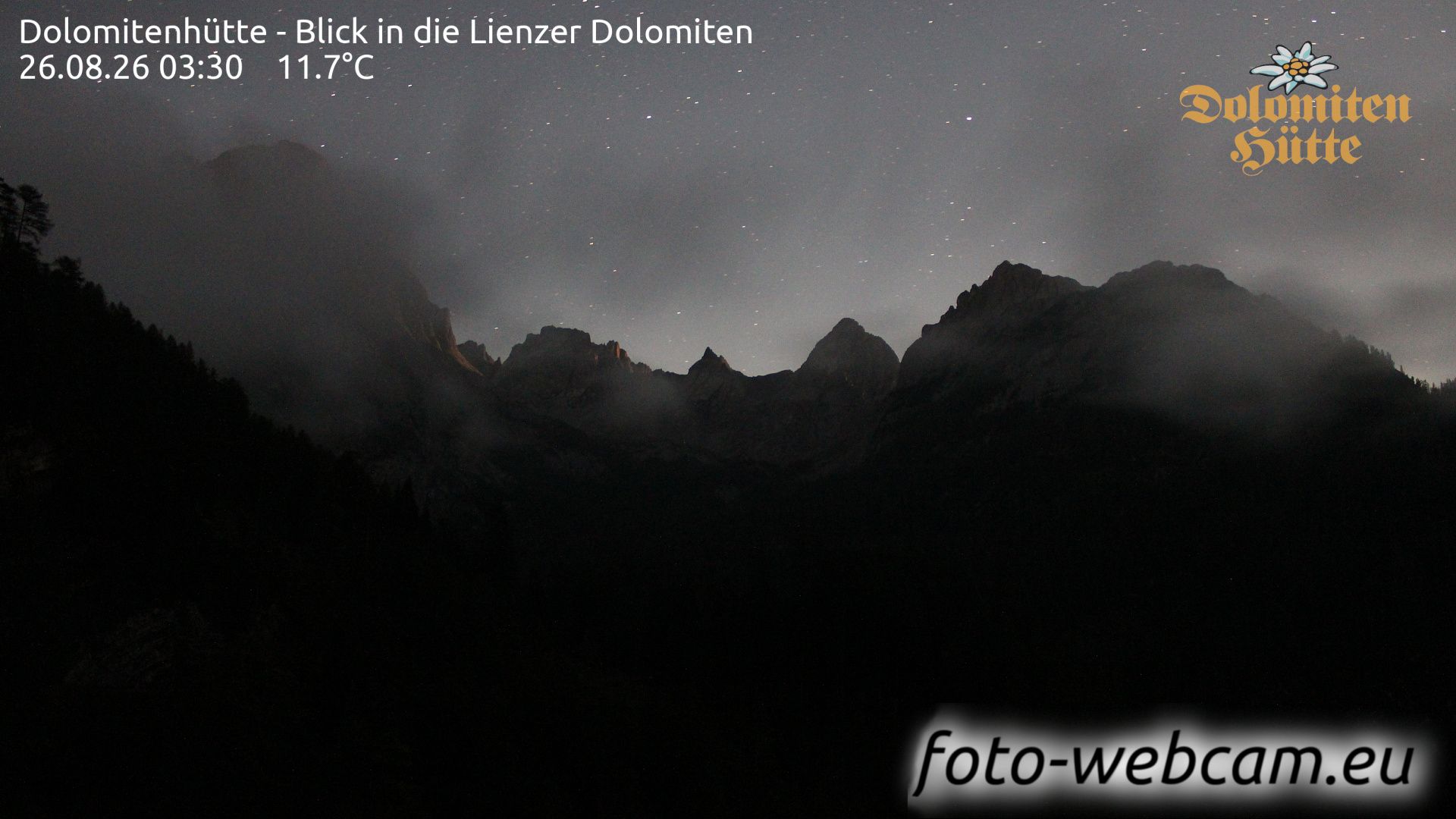 Gemeinde Amlach: Dolomitenhütte - Blick in die Lienzer Dolomiten