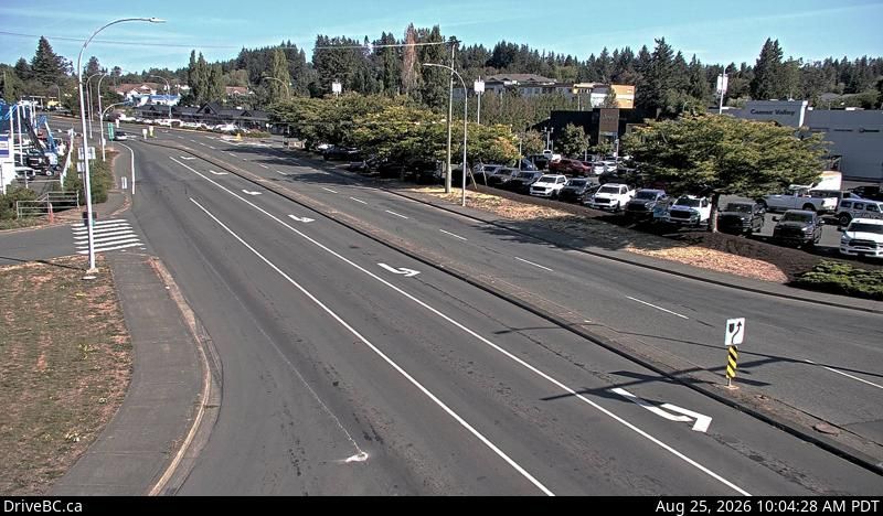 Courtenay › North: Hwy 19A at Ryan Road in - looking northbound
