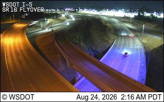 Oakland: I-5 SB at MP 132.4: SR 16 Interchange