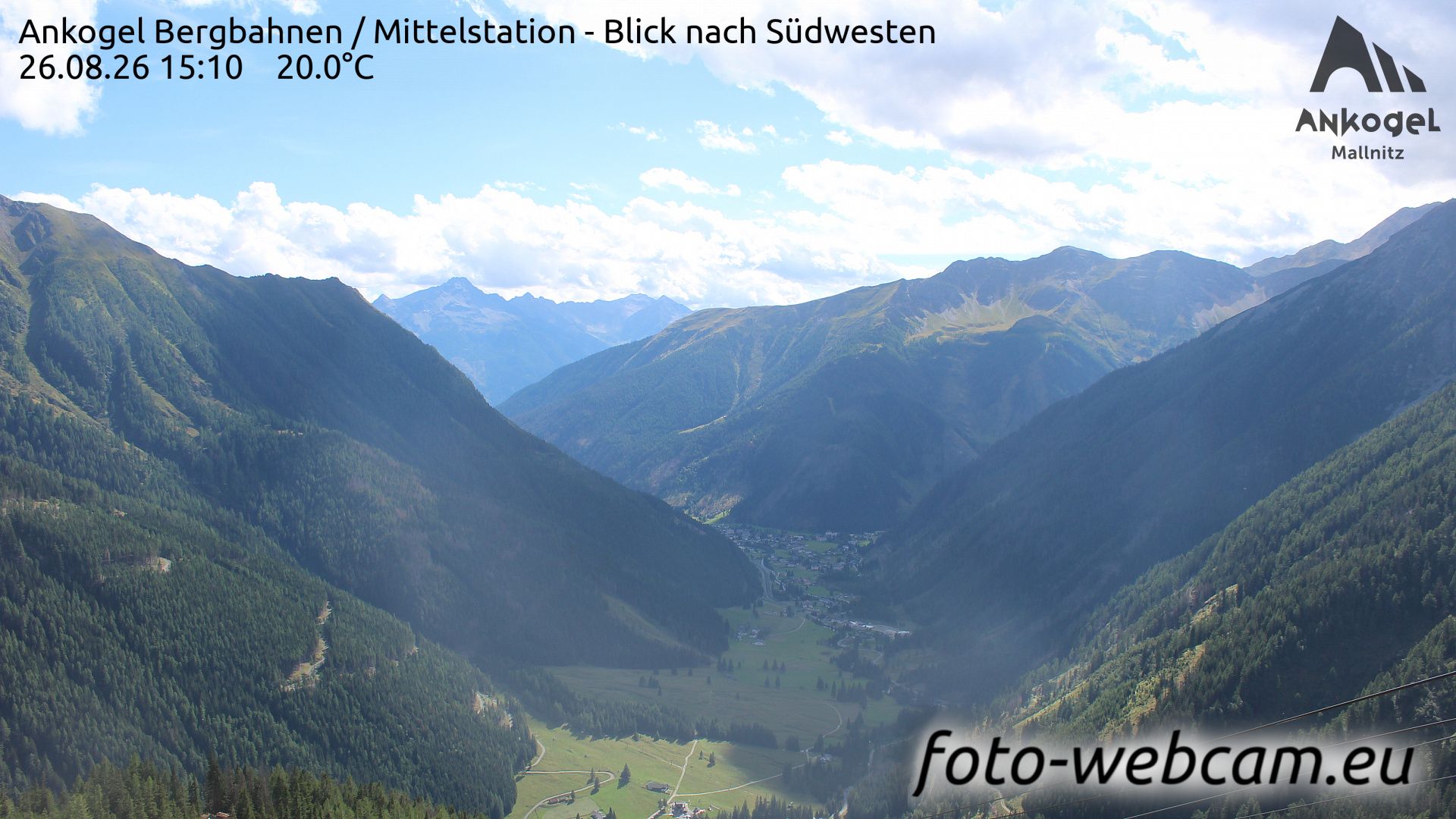 Mallnitz: Ankogel Bergbahnen - Mittelstation - Blick nach Südwesten