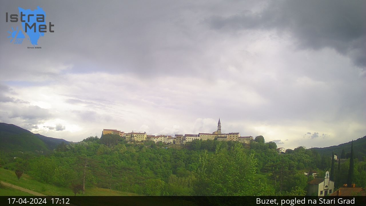 Buzet: Oprtalj, Ravnica - Pogled na Motovun