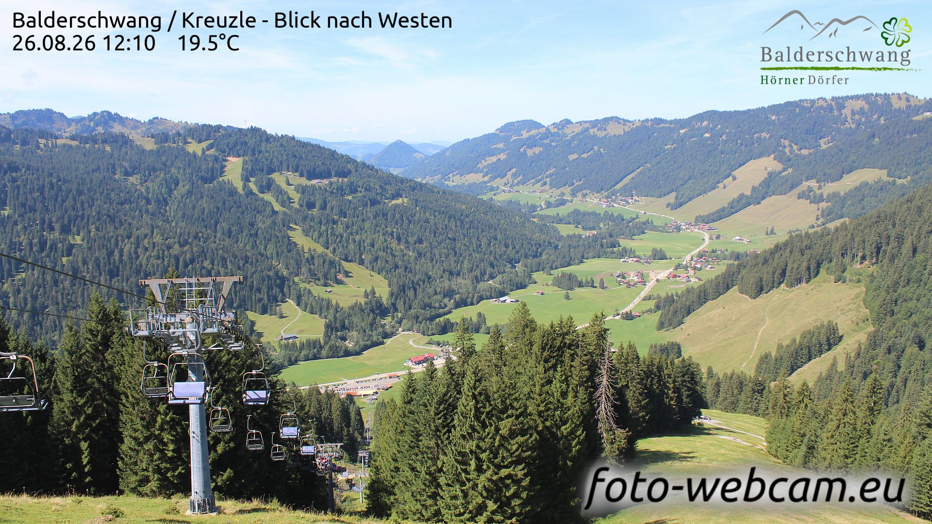 Obere Balderschwanger Alpe: Balderschwang - Kreuzle - Blick nach Westen