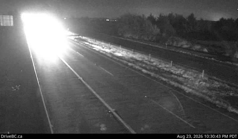 Surrey › East: Hwy 99, near Hwy 91 around Mud Bay in - looking east on Hwy 99 southbound