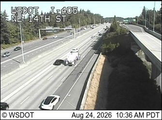 Bellevue: I-405 at MP 14.2: NE 14th St