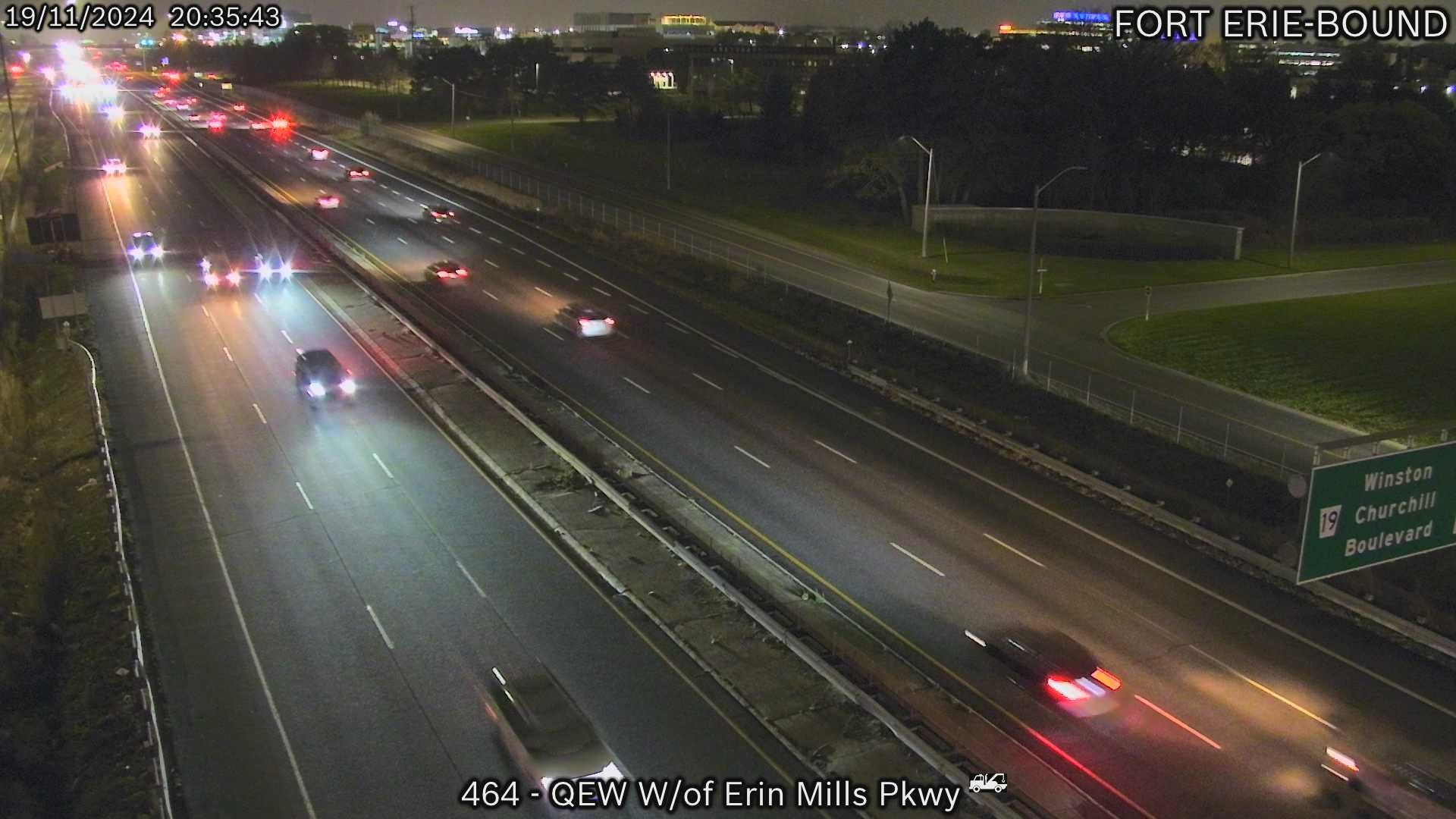Sheridan Park: QEW between Winston Churchill Boulevard and Erin Mills Parkway