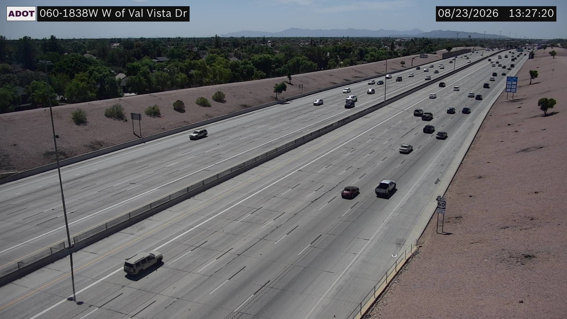 Mesa: US 60 West Of Val Vista