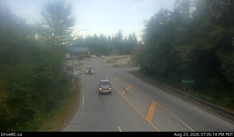 Gibsons › South: Hwy 101, top of - Bypass at Stewart Rd, looking south