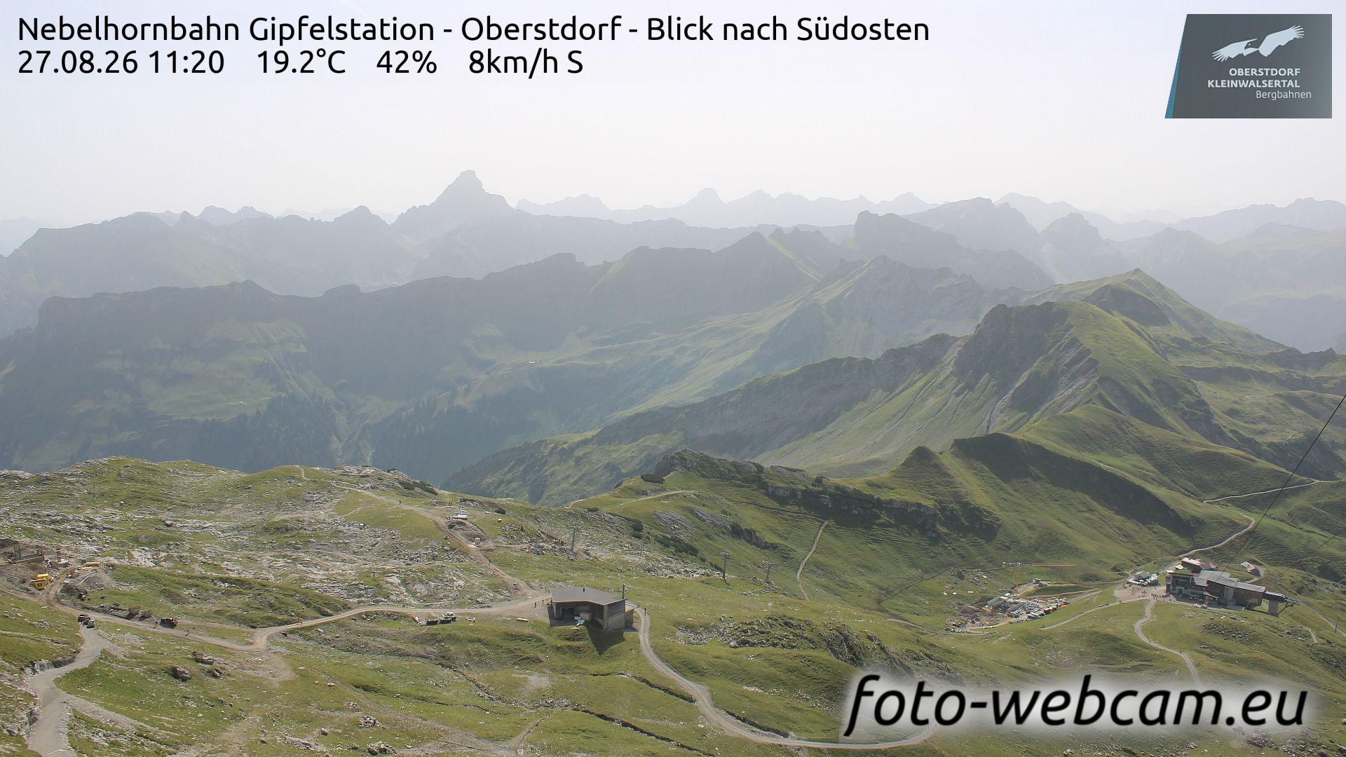 Rubi: Nebelhornbahn Gipfelstation - Oberstdorf - Blick nach Südosten