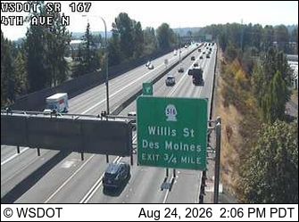 Pacific: SR 167 at MP 20.6: 4th Ave N