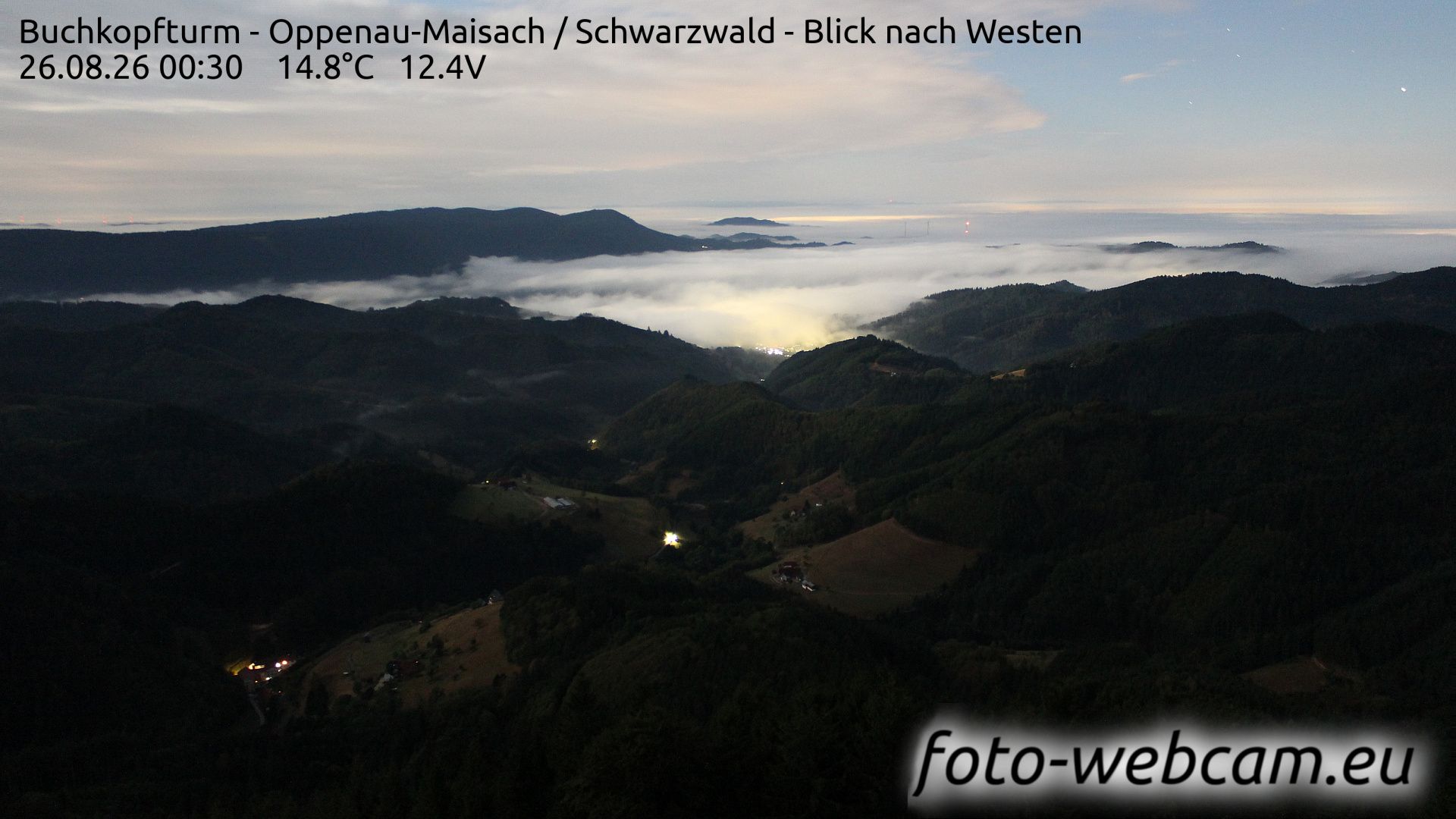 Oppenau: Buchkopfturm - Maisach - Schwarzwald - Blick nach Westen