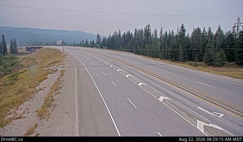 Columbia-Shuswap Regional District › West: Hwy 1, about 28 km north of Golden at Donald Bridge, looking west