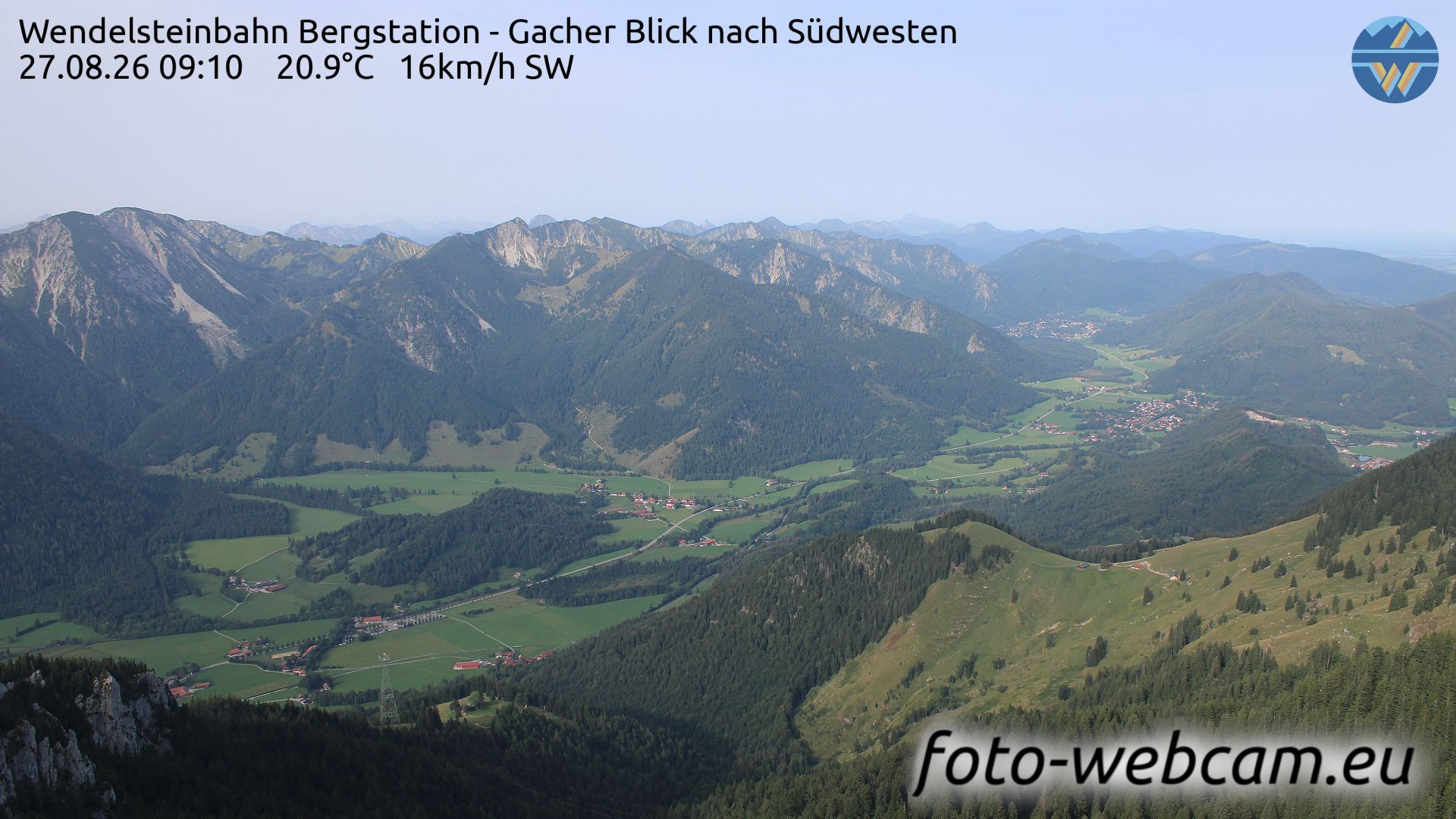 Bayrischzell: Wendelsteinbahn Bergstation - Gacher Blick nach Südwesten