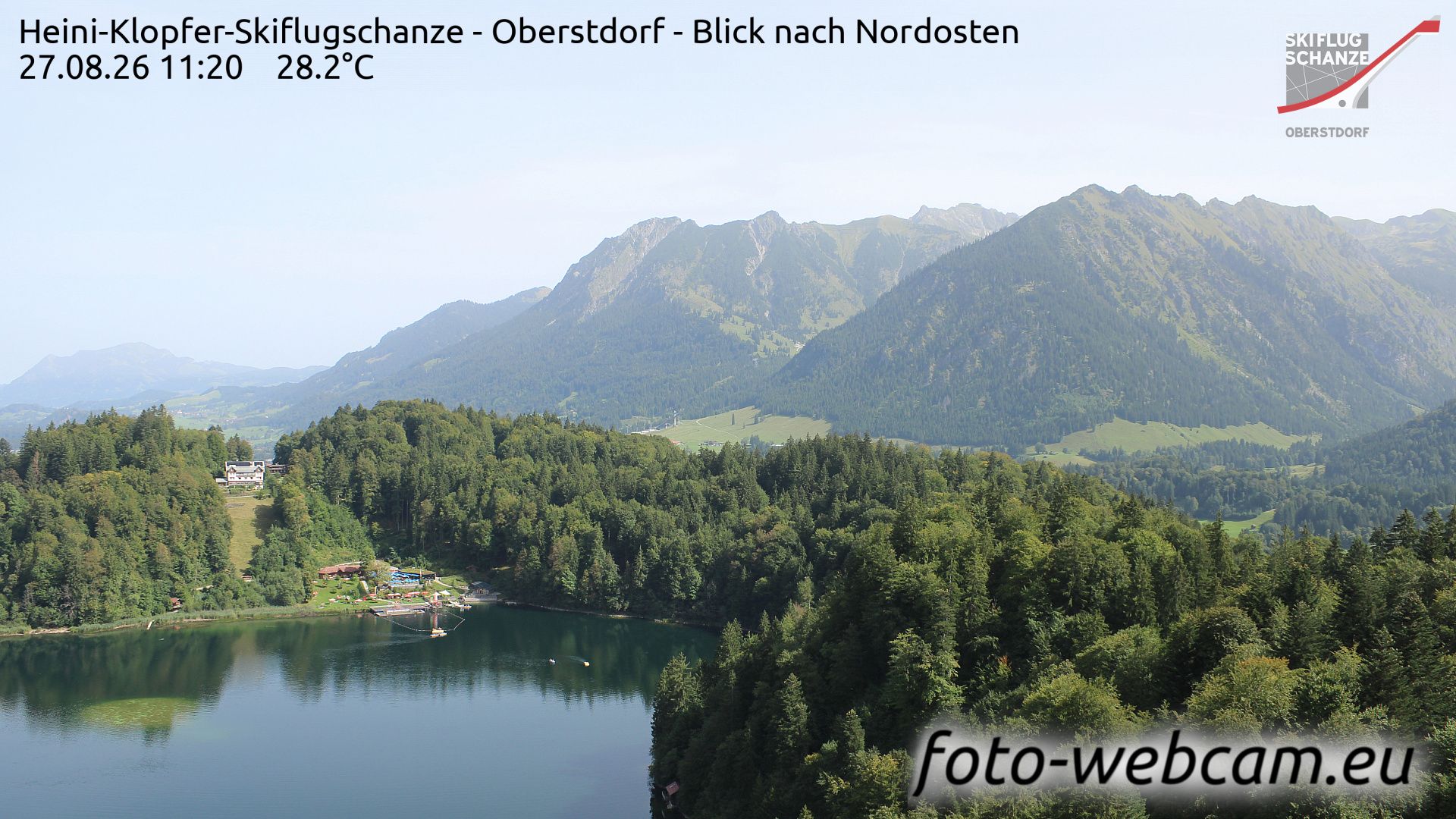 Oberstdorf: Heini-Klopfer-Skiflugschanze - Blick nach Nordosten