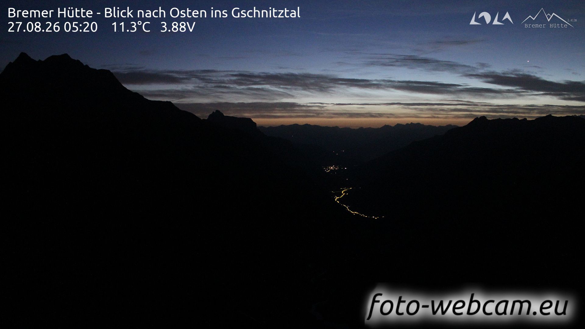 Gemeinde Trins: Bremer Hütte - Blick nach Osten ins Gschnitztal
