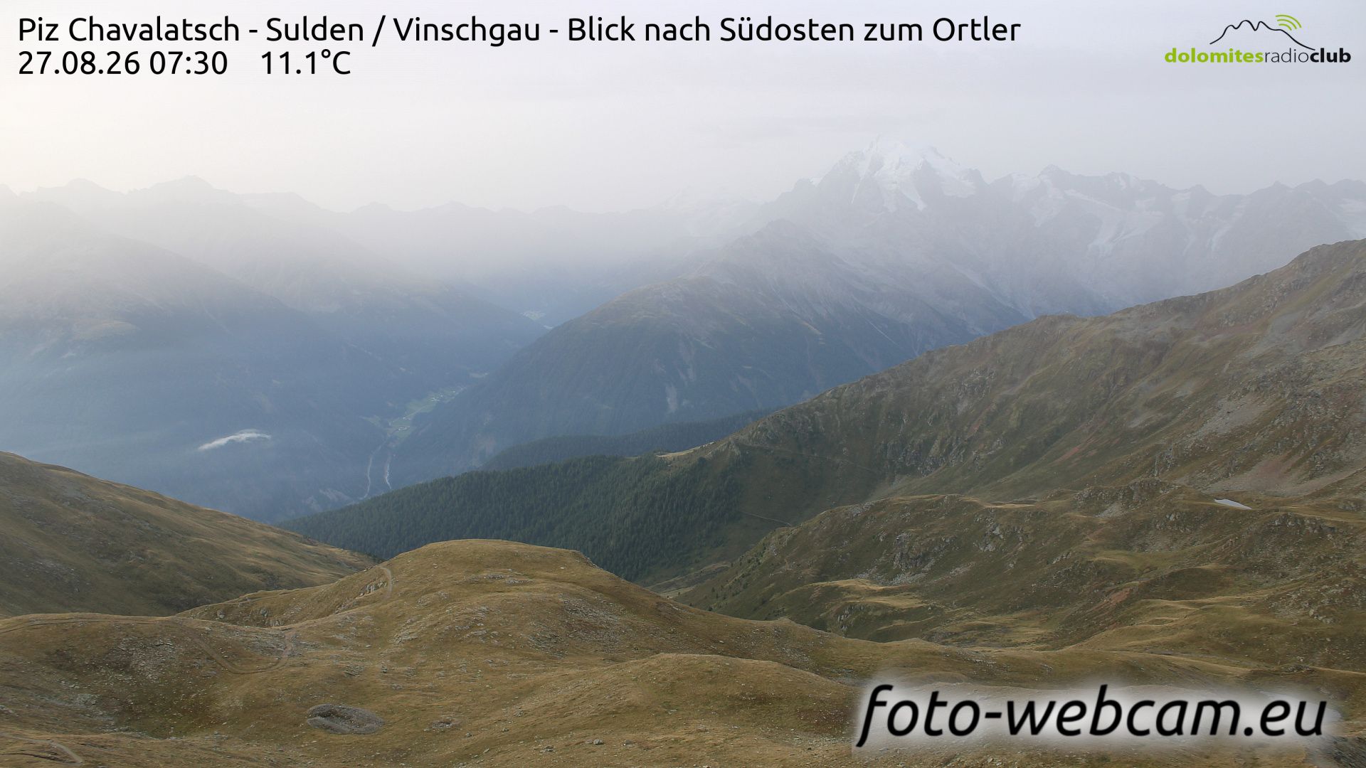 Taufers im Munstertal - Tubre: Piz Chavalatsch - Sulden - Vinschgau - Blick nach Südosten zum Ortler