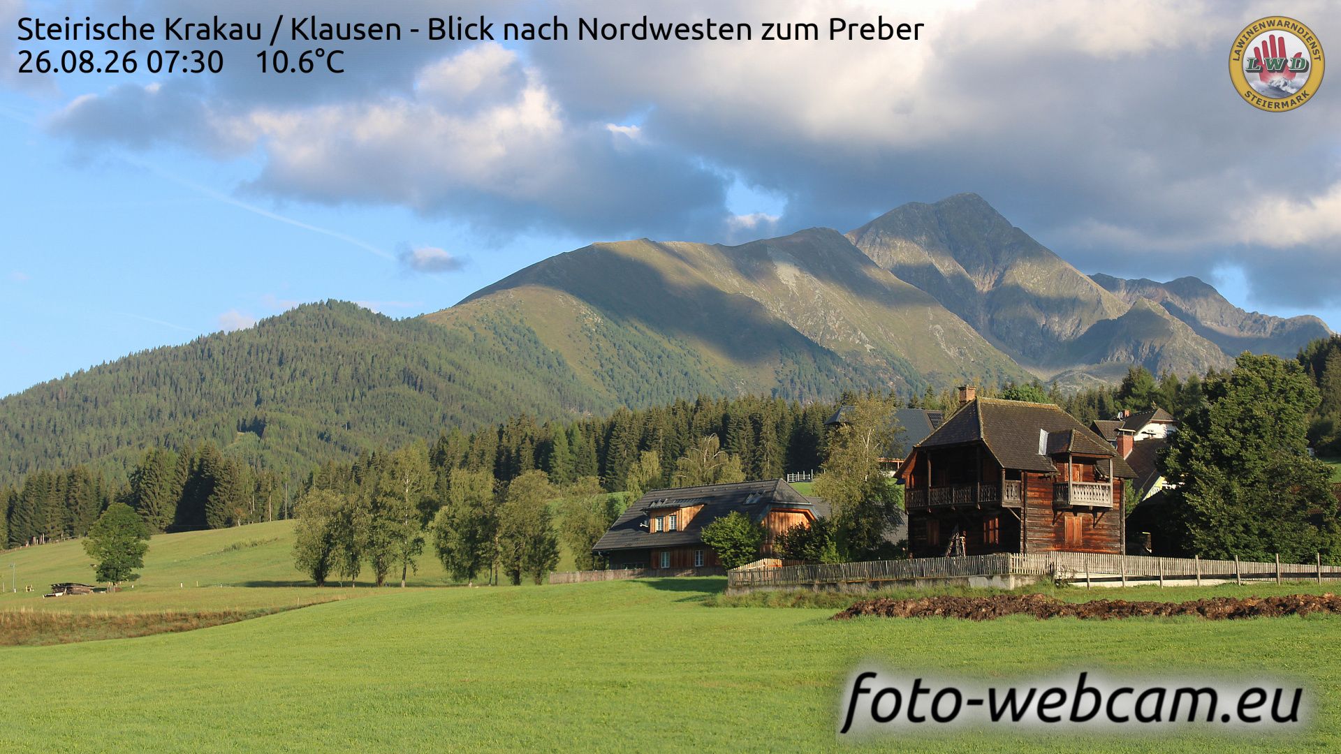 Krakauschatten: Steirische Krakau - Klausen - Blick nach Nordwesten zum Preber