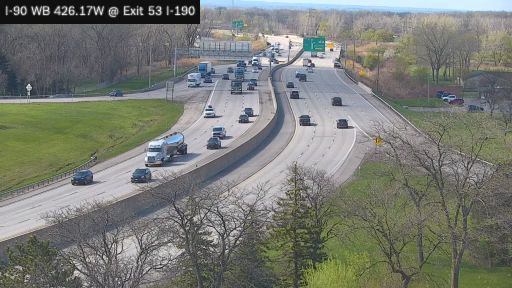 Cheektowaga: I-90 at Interchange 53 (I-190 Junction) View