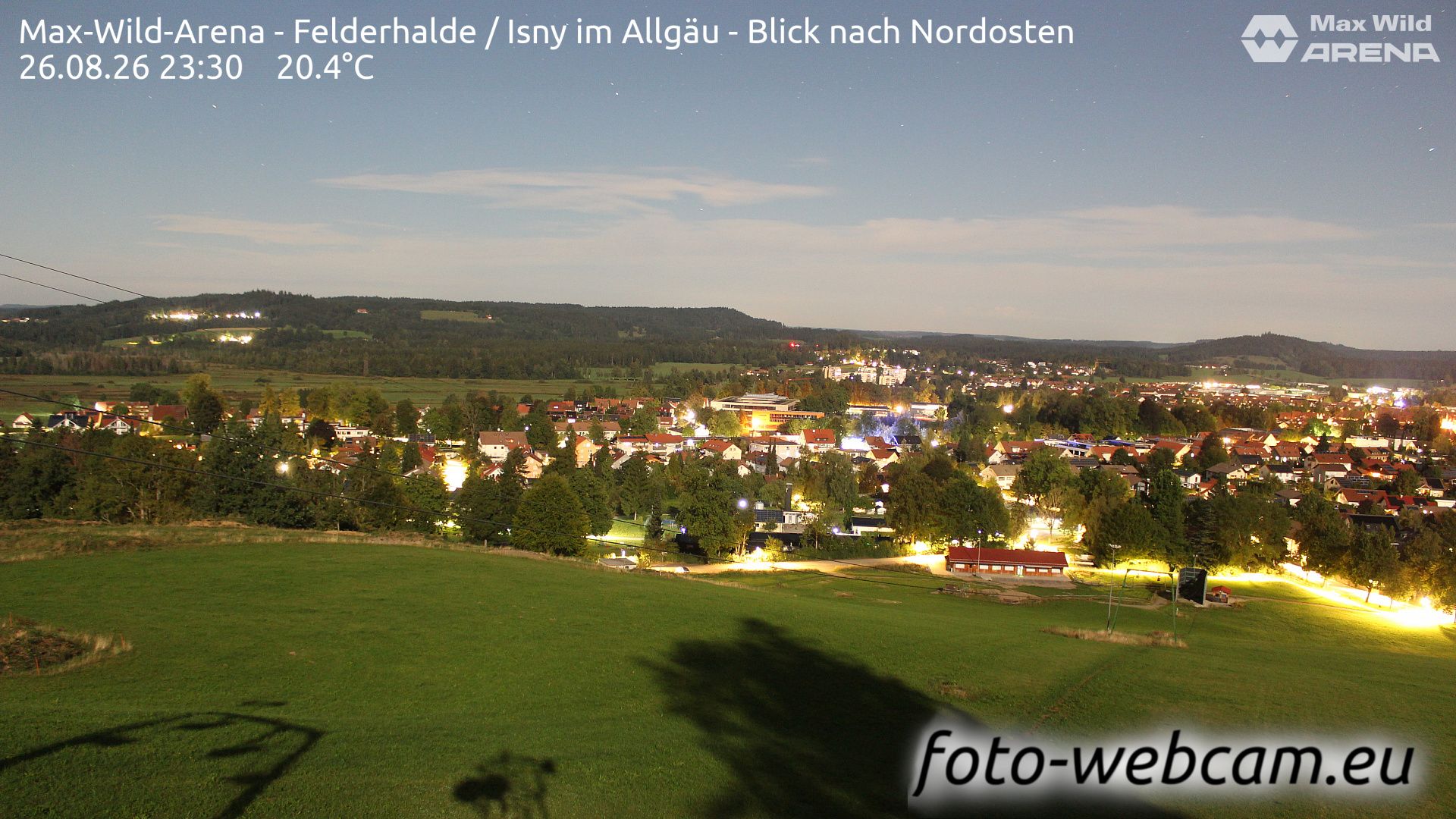 Isny im Allgau: Max-Wild-Arena - Felderhalde - Blick nach Nordosten