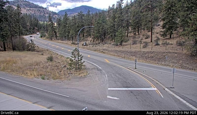 Kaleden › West: Hwy 97 at Hwy 3A junction, just south of - Weigh Scale, looking west
