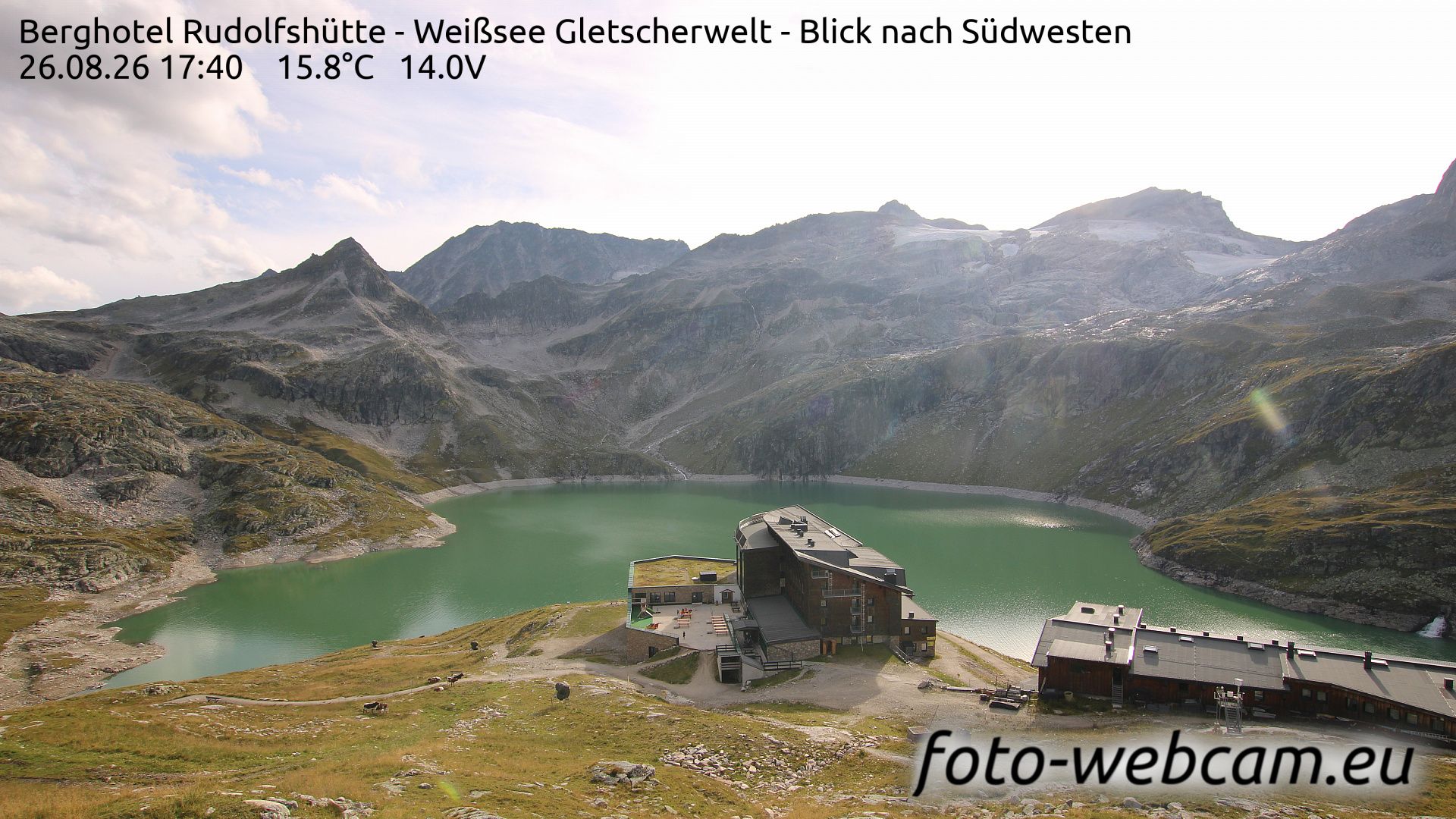 Enzingerboden: Berghotel Rudolfshütte - Weißsee Gletscherwelt - Blick nach Südwesten