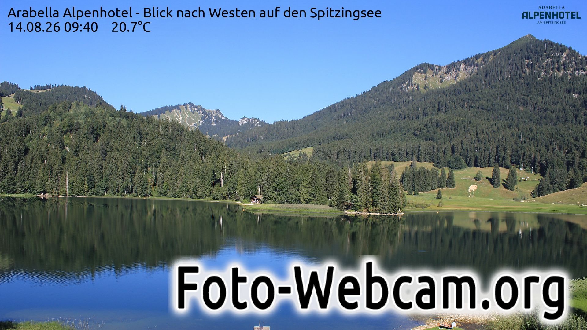 Spitzingsee: Arabella Alpenhotel - Blick nach Westen auf den