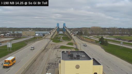 Tonawanda: I-190 at Interchange 17 (River Road) South Grand Island Bridge Toll Barrier