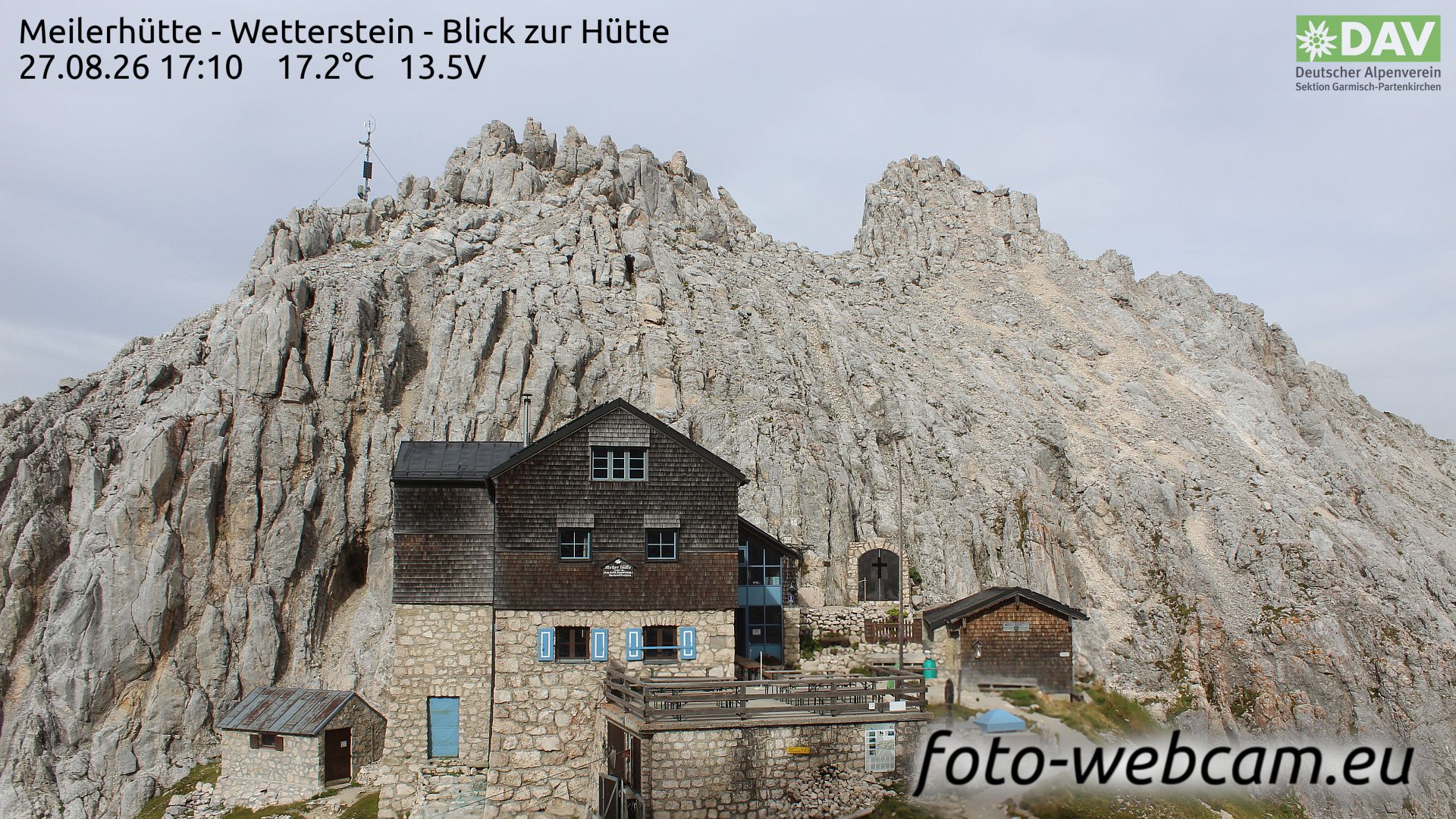 Gemeinde Leutasch: Meilerhütte - Wetterstein - Blick zur Hütte