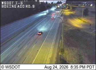 Seattle: I-5 at MP 157.8: Boeing Access Rd, S