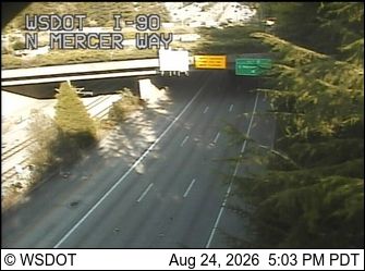 Mercer Island: I-90 at MP 8: N Mercer Wy
