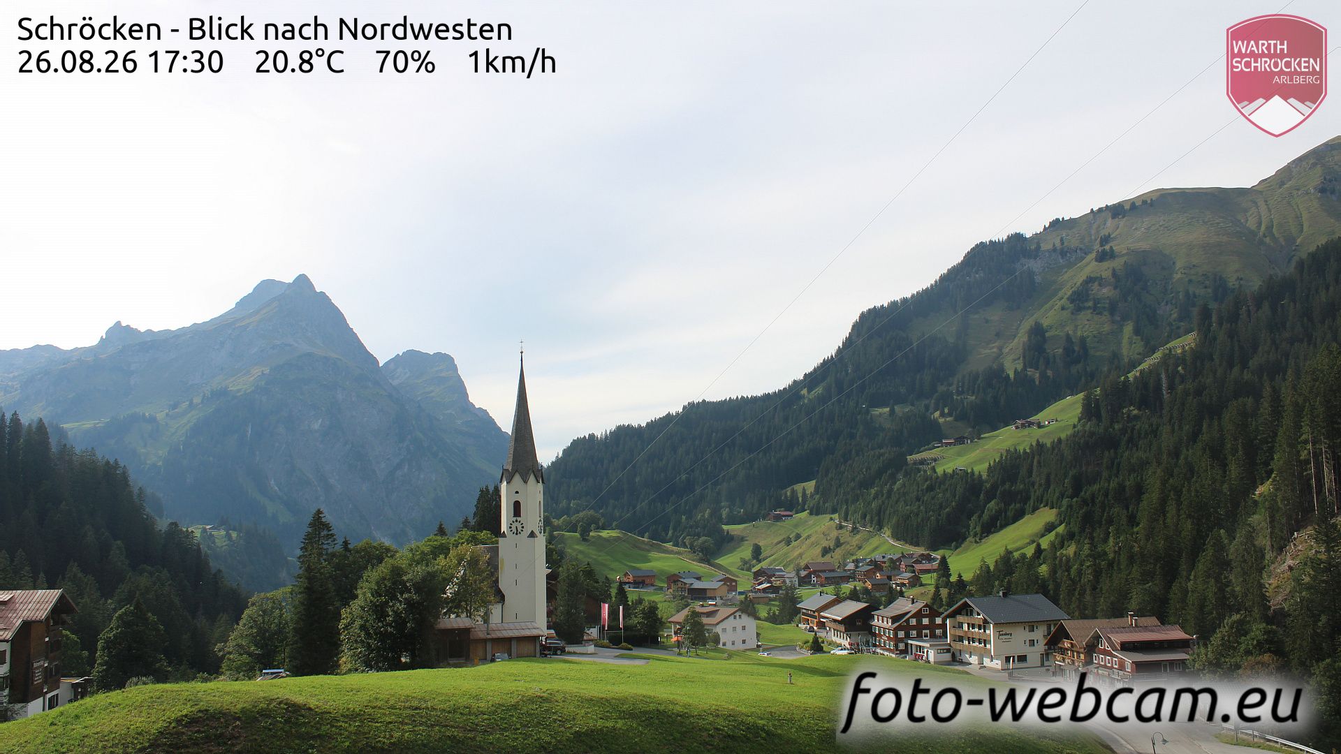 Gemeinde Schrocken: Schröcken - Blick nach Nordwesten