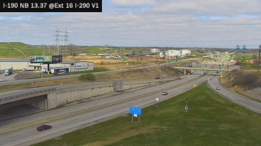 Tonawanda: I-190 Junction of I-190 and I-290 View