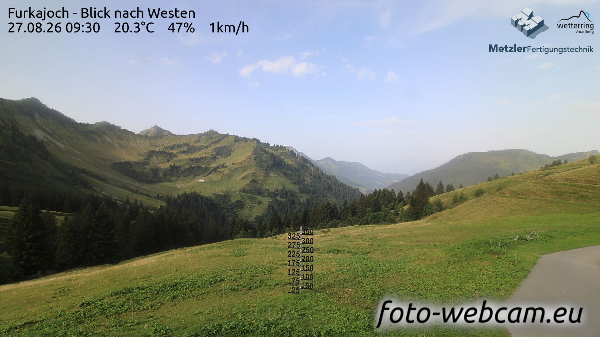 Gemeinde Damuls: Furkajoch - Blick nach Westen