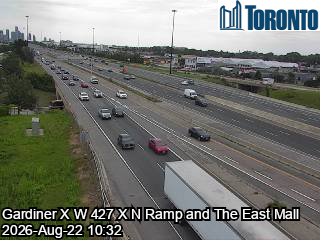 Etobicoke: Gardiner Expwy near Hwy 427