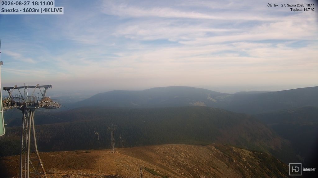 Pec pod Snezkou: Krkonoše, Sněžka, nová lanovka (pohled na jih)