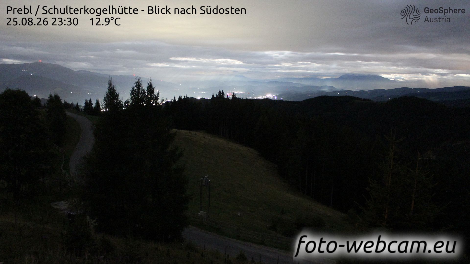 Kliening › South: Prebl - Schulterkogelhütte - Blick nach Südosten