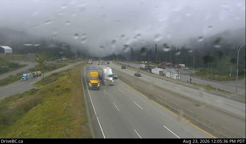 Fraser Valley Regional District › South: Hwy 5, northbound at Zopkios Rest Area, near the Coquihalla Summit looking south